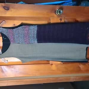 SMASH!* Sleeveless stretch multi textured zip back fitted shift dress